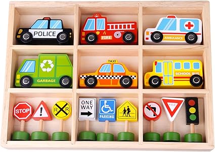 Set de Jucării "Transportation & Street Sign Set" TOOKY TOY