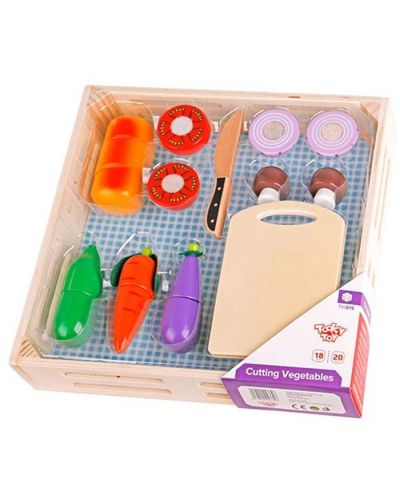 Set de jucării "Cutting Vegetables" din lemn TOOKY TOY